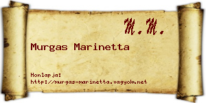 Murgas Marinetta névjegykártya